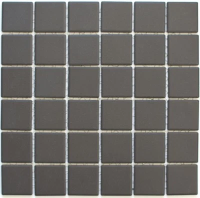 Mosaïque carreau céramique marron non vitré cuisine bain 14-CU253_f | 10 plaques - Photo 1/3