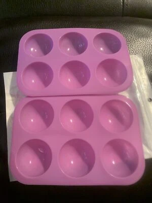 Moldes de silicona púrpura claro de 2 quilates para pudín y mousse NUEVO Foto 1 de 4