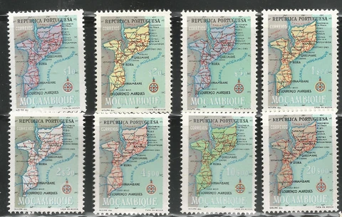 MOZAMBIQUE  - 1953 - Complete set - Scott no 387 - 394 - MNH Cover