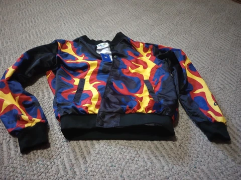 NEW NWT Chalk Line WWE WWF Bam Bam Bigelow Button Up Satin Jacket Size Small S Cover