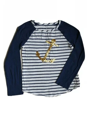 Jillian's Closet Girl's Long Sleeved T-shirt size M 10-12, striped - Image 1 of 4