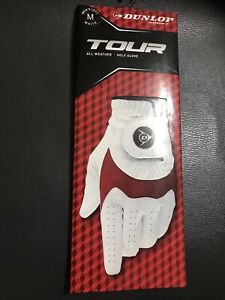 Dunlop Tour All Weather Golf Glove - Men's - White Left Hand-Size  M