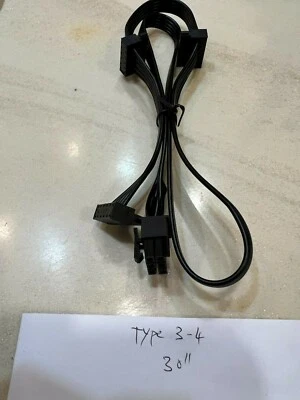 Corsair Type 4 6 Pin to 3x SATA DRIVER CABLE FOR CORSAIR CXM Series ,Original  - Image 1 of 4