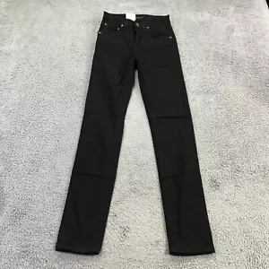 Nudie Jeans Womens 27 X 30 Hightop Tilde Black Organic Cotton Stretch 1128GFH - Picture 1 of 10