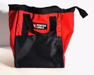 Genuine Porter Cable Bag zippered red and black OEM 10 x 13 x 7 - Picture 1 of 4