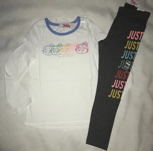 Justice Girls Size 7 Sushi Long Sleeve Top Logo Leggings Multi Colored NWT - Picture 1 of 4