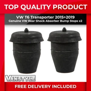 FITS VW T6 TRANSPORTER 15>19 GENUINE OE REAR RUBBER BUMP STOP SUSPENSION BUSH X2 - Picture 1 of 5