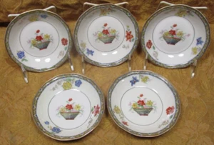 5 Theodore Haviland COROMANDEL 5" fruit/dessert/sauce bowls -Limoges France - Picture 1 of 4