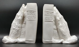 Vintage Praying Hands Bible Bookends 1962 By Universal Statuary Corp Chicago - Picture 1 of 16