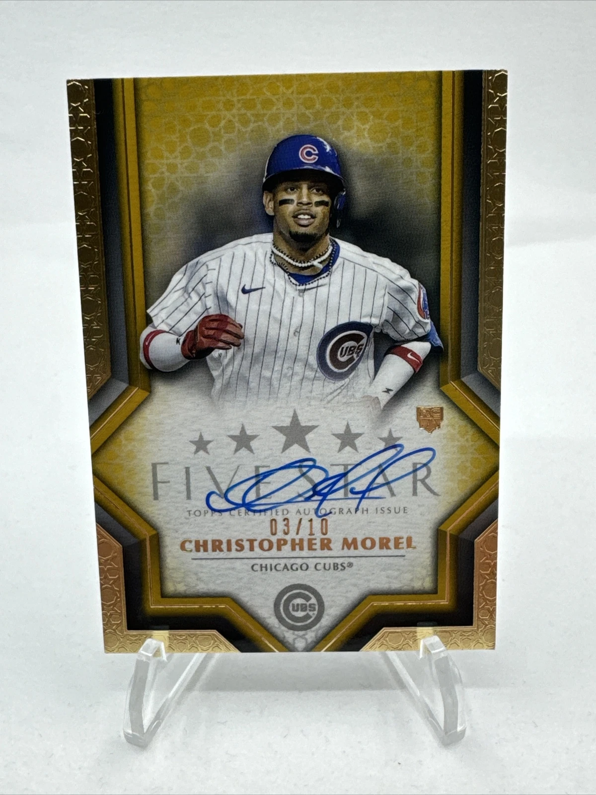 2023 Topps Five Star  CHRISTOPHER MOREL Rookie AUTO # /10 GOLD