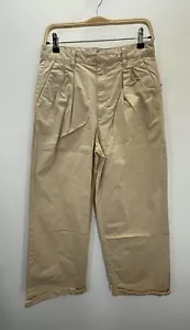 Gap Women’s Khaki Wide Leg High Waist Pleated SZ 6 NWT - Picture 1 of 11