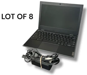 (8) Lenovo 100E Chromebook 2nd Gen 11.6" Cel N4000 1.60 GHz 4GB 32GB Chrome OS - Picture 1 of 8
