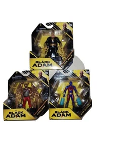 Black Adam, Hawkman, Atom Smasher 1st Edition Spin Master 2021 3 figure lot - Picture 1 of 1