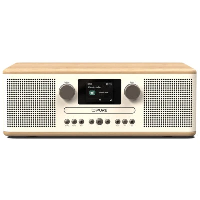 Pure Classic C-D6 Système de Musique (Lecteur CD, DAB Fm) Blanc / Oak - Photo 1/4
