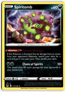 Pokemon TCG Spiritomb Sword & Shield - Lost Origin 117/196 Regular Rare NM/M - Picture 1 of 1