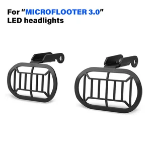 Motorcycle LED Headlight Protector Fog lights Cover For MICROFLOOTER 3.0 LED - Picture 1 of 19