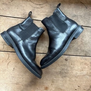 VEGABOND Amina Chelsea Boots Size EU 41 Black Leather Slip On - Picture 1 of 9