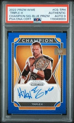 2022 Panini Blue Prizm WWE Champion Signatures CS-TPH Triple H AUTO /49 - Image 1 of 2