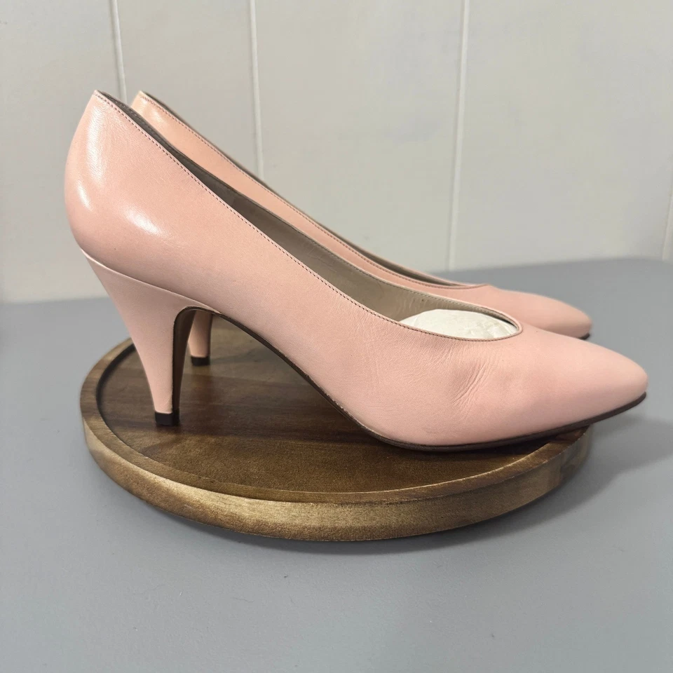 Zapatos de vestir Bruno Magli italianos de cuero punta cono tacón rosa 8,5 Foto 1 de 4
