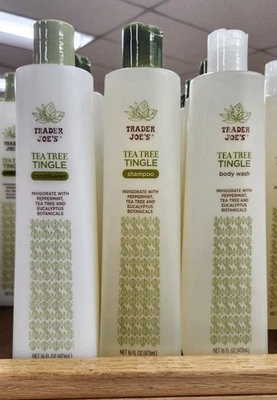 x3 pack | Trader Joe's Tea Tree Tingle | Shampoo, Conditioner, Body Wash  - Image 1 of 2