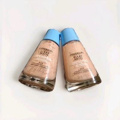 Covergirl Clean Matte Oil Control Liquid Foundation 520 Creamy Natural Lot Of 2 - Image 1 of 2