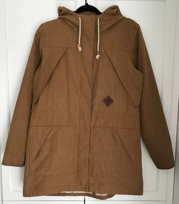 Burton Womens Medium Dryride Sadie Canvas Jacket Color Tan Hoodie Pockets Oudoor - Image 1 of 4