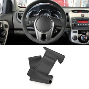 DIY Schwarz Leder Lenkrad Abdeckung für Kia Forte 2009-2017 Soul 2010-2013 Rio - Picture 1 of 8