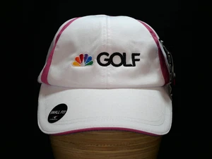 NBC Golf Hat Cap Strap Back Womens White Pink Lightweight Adjustable NWT - Picture 1 of 8