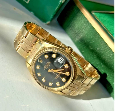 ROLEX 14k Gold OysterDate #1503 Added diamond and 14K band - Image 1 of 4