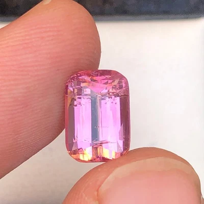3.9 CT Natural Cushion Cut Vivid Pink Color Tourmaline Gemstone From Afghanistan - Image 1 of 4