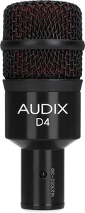 Audix D4 Hypercardioid Dynamic Instrument Microphone for Kick Drums, Toms,... - Picture 1 of 5