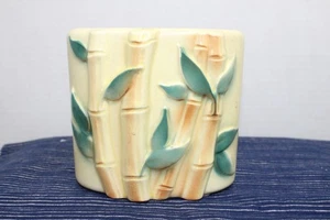 Vintage Royal Copley ovale Form, Bambus Thema MCM mehrfarbig Pflanzgefäß - Bild 1 von 6