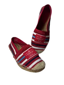 Lauren Ralph Lauren Debby espadrillas donna taglia 9,5 scarpa spiaggia costiera rossa - Foto 1 di 12