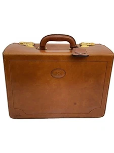 BALLY Business Bag Attache Case Leather Brown Used - Picture 1 of 8