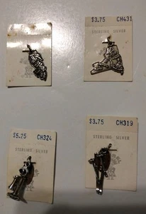 Sterling Silber Charms. Vintage. 4 Stück. New York. New Jersey. Skifahren. Telefon  - Bild 1 von 10
