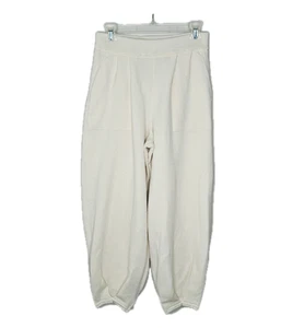 Free People Beach Freya Knit Elastic Balloon Pants Womens M Ivory Pull On OB1437 - Picture 1 of 11