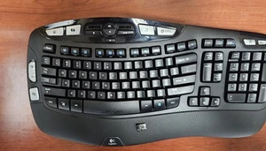 Logitech K350 Y-RBN90 Wireless Comfort Wave Ergonomic Keyboard Complete Set - Afbeelding 1 van 15