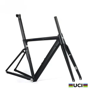 Road Bike Frame Routing Rim Brake Internal Cable Bicycle Frame with Carbon Fork - Picture 1 of 32