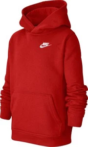 Nike Boys NSW Pull Over Hoodie Club Youth Kids (University Red/White, 4) - Picture 1 of 1