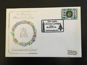 GB 1977 Silver Jubilee xmas Greetings Blackpool Cotswold Cover (PSE511#) - Picture 1 of 1