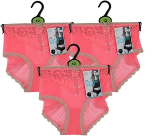 M&S Womens Marks & Spencer Pink Low Rise Shorts Knickers Size 12 x 3 RRP22.50 zz - Picture 1 of 9