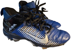 Nike Fastflex Alpha Schuhe blau weiß kariert Muster Größe 8 Sport Stollen - Bild 1 von 9