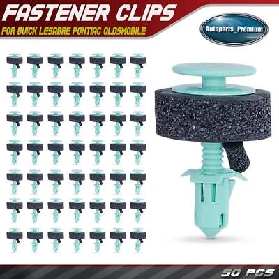 50 piezas clips de retención de nailon de 8 mm tipo empuje para Buick LeSabre Pontiac Oldsmobile Foto 1 de 4