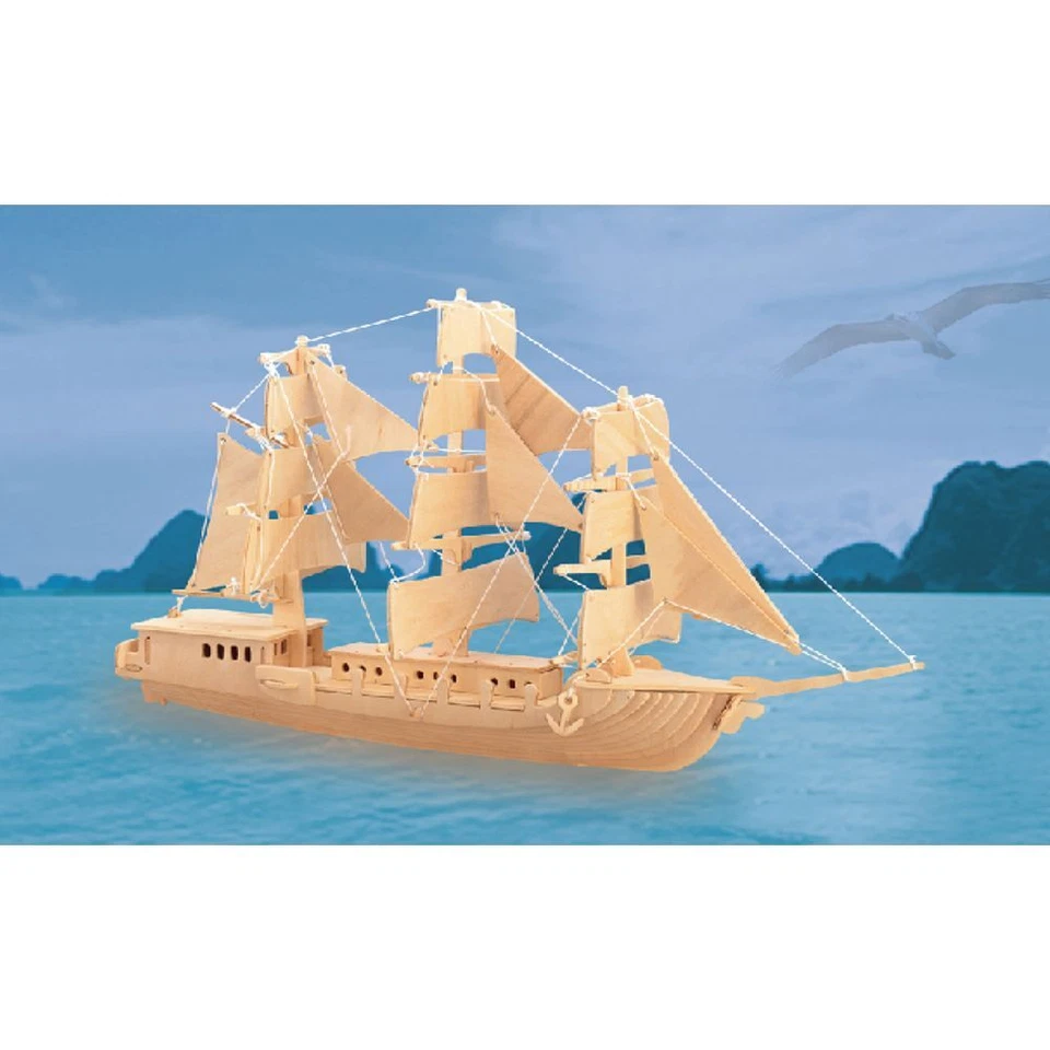 Holzbausatz Segelschiff - 3D Puzzle - Bild 1 von 1