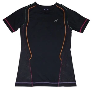 CW-X Ventilator Web Short Sleeve Top Women's Size L Black Rainbow Athletic - Picture 1 of 5