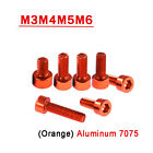 Aluminum Alloy Metric M3 M4 M5 M6 Allen Bolt Socket Cap Screws Hex Head Orange