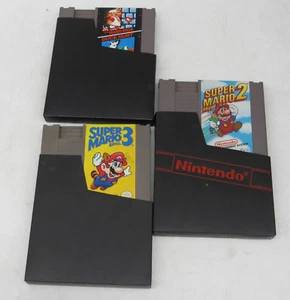 Super Mario Brothers Bros 1, 2, & 3 TRIO Original NES Nintendo Game Auth Tested - Picture 1 of 5
