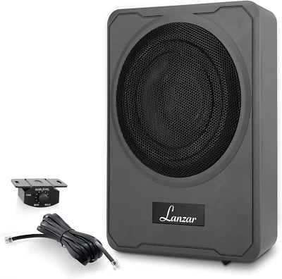 8-Inch Low-Profile Amplified Subwoofer System - 600 Watt Compact Enclosed Active - Image 1 of 4