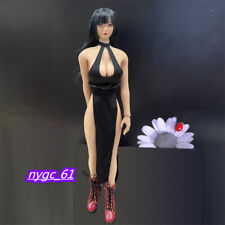 1/6 Black Split Cheongsam Skirt Long Dress For 12" Female PH TBL Figure body Toy
