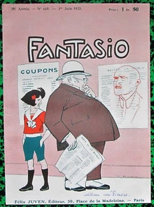ROUBILLE Original 1925 Vintage French Fantasio Art Print STOCK EXCHANGE - Picture 1 of 1